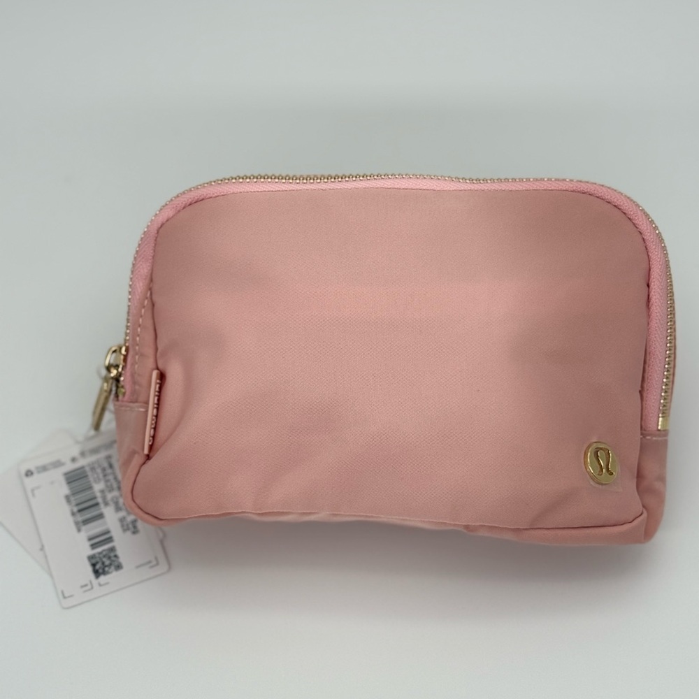 NWT Lululemon Pink/Gold Everywhere Wordmark Belt Bag